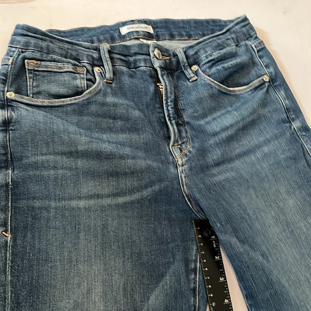 Good American size 14, blue “good legs cropped “ high waist with stretch - Picture 12 of 15
